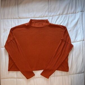 Garage Rust Knit Cropped Sweater Size XL